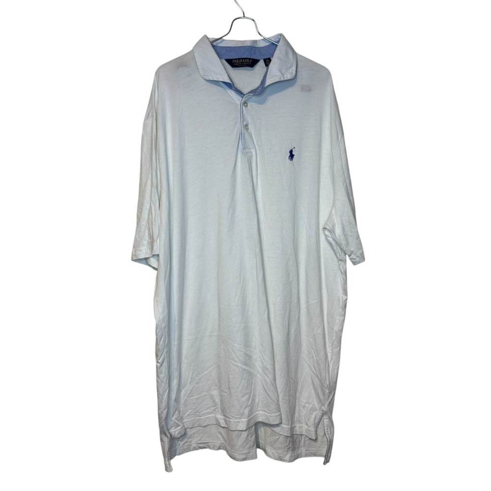 Polo Golf Ralph Lauren Mens Shirt Performance Short Sleeve White Soft Cotton XXL